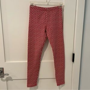 Tea Collection Red Floral Leggings Girls Size 12